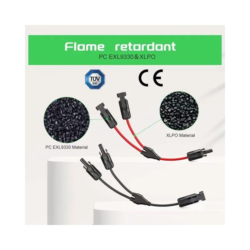 LiuBaiWuQuStars 6pcs mc4 y connectors, Solar Y Branch Connectors Extra
