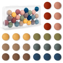 JarThenaAMCS 24 Pcs Strong Refrigerator Magnets Cute Fridge Magnets for Locker Colorful Decorative Matte Refrigerator Magnets for Whiteboard Kitchen Classroom School Office