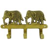 Indianbeautifulart Elephant Design Brass Metal Decorative Wall Coat Hanger Decor