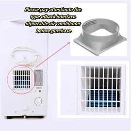 Ptazucv Portable Air Conditioner Exhaust Hose Coupler, Square to Round Window Adapter A/C Connector,5.9 inch / 6 inch Coupling, Mobile Air Conditioning Accessories