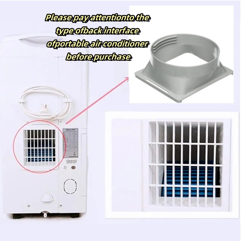 Ptazucv Portable Air Conditioner Exhaust Hose Coupler, Square to Round
