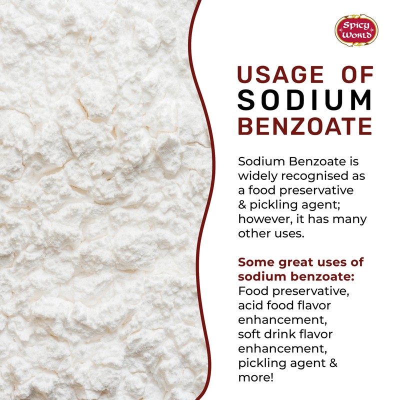 Spicy World Sodium Benzoate 8 Oz - 99% USP/FCC Grade,