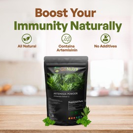 Go Nutra Sweet Wormwood (Artemisia Annua) Powder | Natural Artemisinin | Supports Digestive Health, Energy & Antioxidants | Qing Hao Herbal Tea & Smoothie | Non-GMO, Additive-Free | 8 Ounce