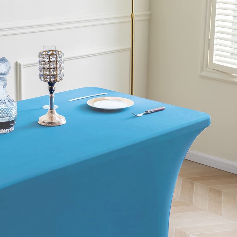 Newthinking 6ft Spandex Fitted Tablecover, Washable Rectangular Stretch Trestle Table