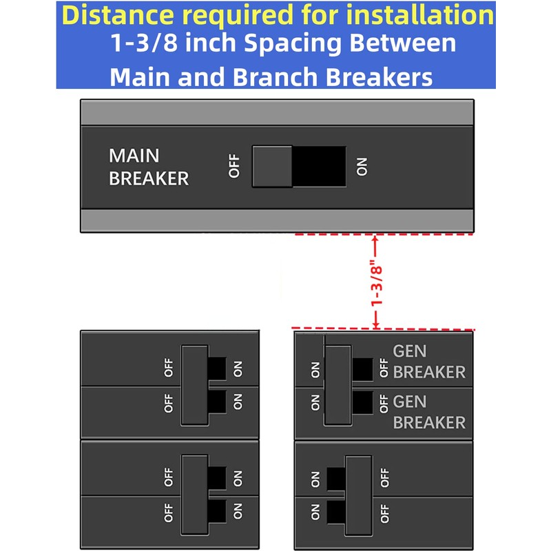 Generator Interlock Kit,Compatible with Square D QO or Homeline 150