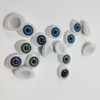 8 Pairs(16PCS) Oval Flat Hollow Back Plastic Eyes Puppet Doll
