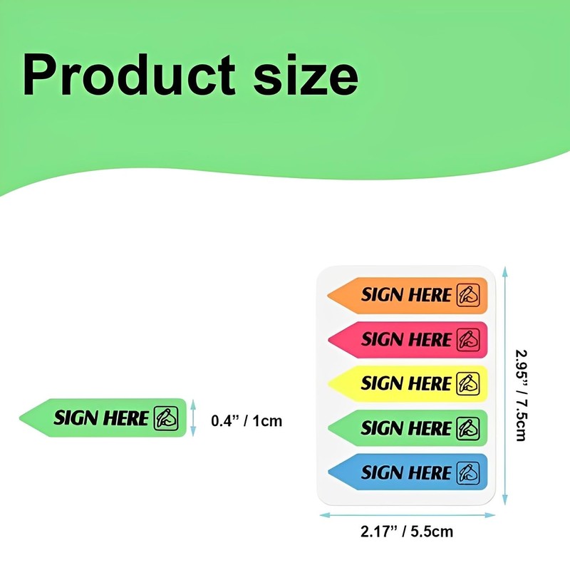 Sign Here Tabs 2000 Pcs, Sign Here Stickers Sticky Notes