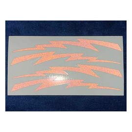 Veloviz Reflective Lightning Bolt Wheel Rim Vinyl Cargo Bike Motorcycle Stickers Decals - Silver