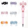 GEEHUA 6Pcs Rhinestone Bows Beads, Bling Bowknot Beads Bow Ribbon