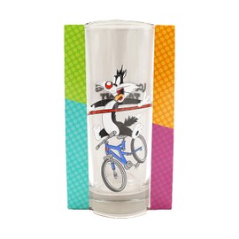 I LOVE FANCY DRESS Drinking Glasses - Glass Tumblers Cartoon Glasses - Kids Colourful Drinking Glasses with Cartoon Character Designs Gift for Christmas (Pack of 1)