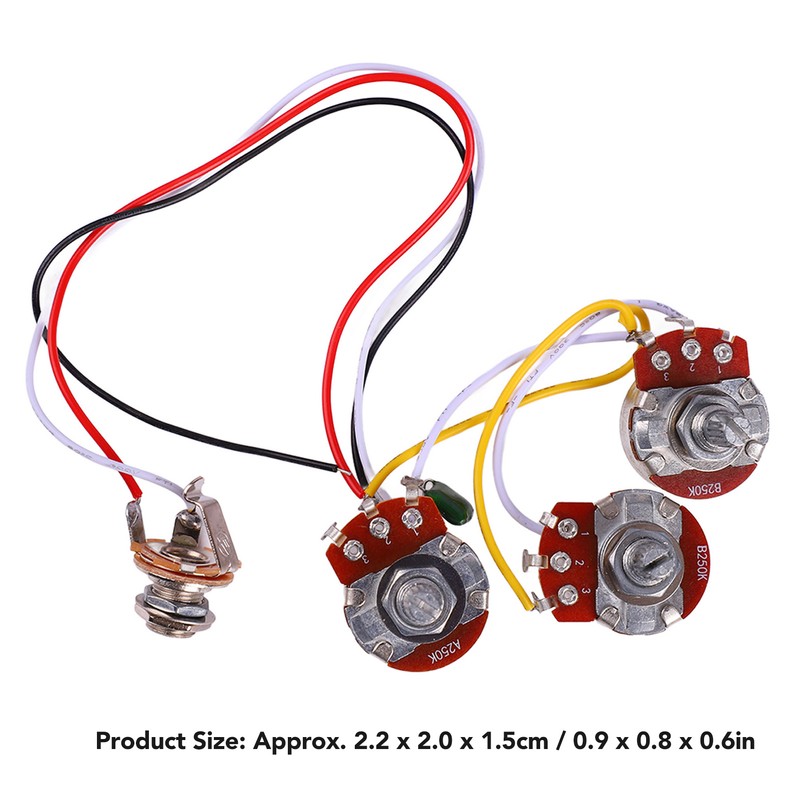 Guitar Potentiometer Kit Jazz Bass Wiring Harness 1 Volume 2