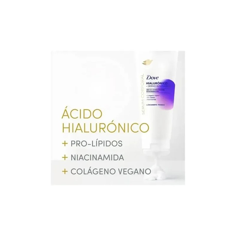 2 Sérum Corporal Dove Hialurónico Dermo Renovador 200ml