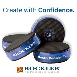Rockler Work Bench Cookies Plus Work Grippers (4 Pack) – Rockler Bench Cookies Protect Workpiece from Scratches and Benchtop Debris - Woodworking Kit for Most Average-Sized Panels