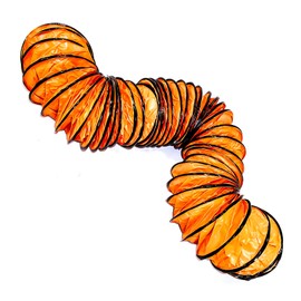 16"×16.4FT PVC Flexible Duct Hose, Flame Retardant HVAC Ducting with Adjustable Rope, D Hook & Steel Support for Ventilation, Exhaust, Drying, and Cooling Applications