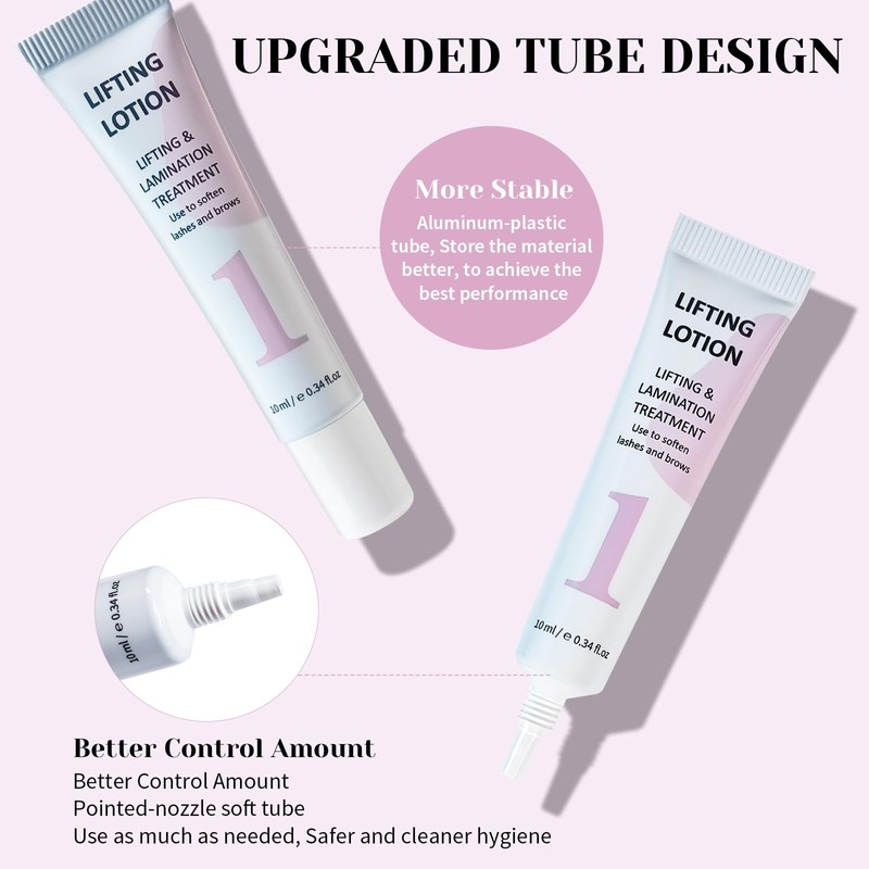 Lomansa Lash Lifting Lotion, Korean Eyelash Perm Lotion Tube Design