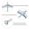 sourcing map 20Pcs Spring Toggle Bolt Anchors, 1/8"x2" Butterfly Anchors