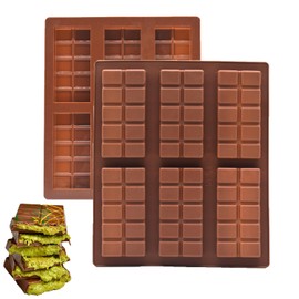 VOLTTA Dubai Chocolate Bar Mold, Silicone Dubai Chocolate Mold For Filling Knafeh Pistachio Chocolate Bar, Thick Chocolate Bar Mold for Stuffed Bar, Chocolate Candy, Chocolate Snacks