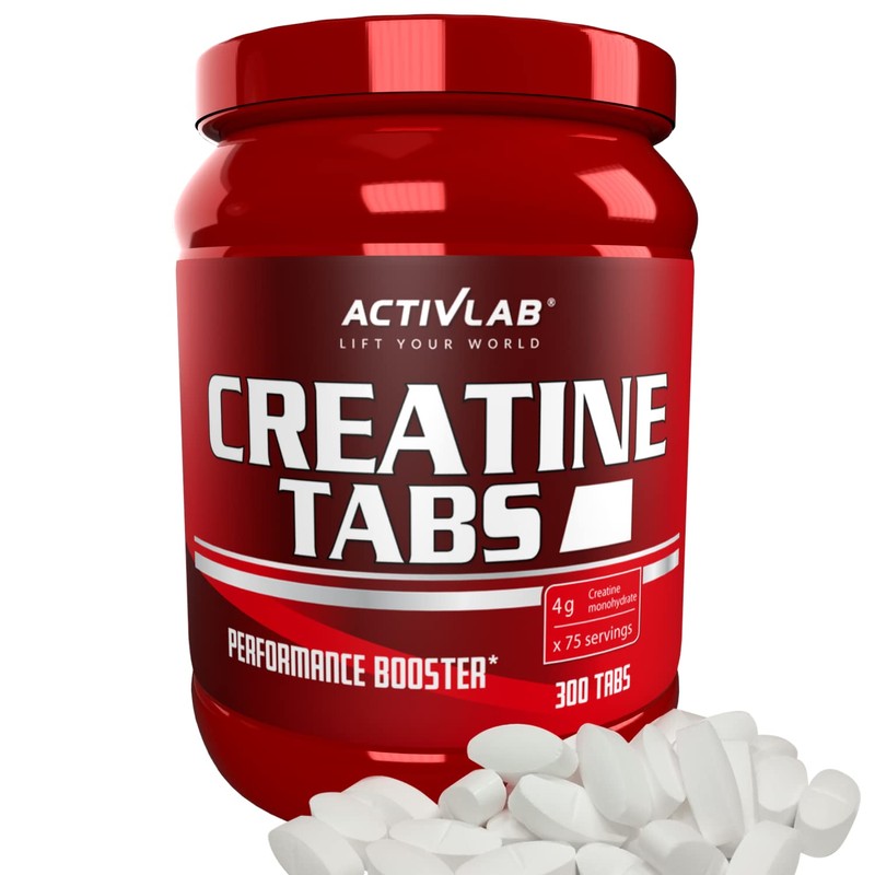 Activlab Creatine Tabs, Creatine Monohydrate 4000 mg, 300 Tablets, Pomegranate