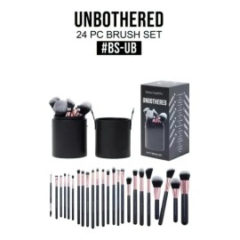 Set Pro 24 Brochas + Estuche Cilindro Jumbo Beauty Creations Color Negro