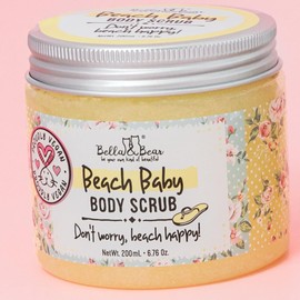 Bella & Bear Beach Baby Body Scrub - Skin Care Exfoliating Scrub - Moisturizing Body Polish Scrub for Skin, Cellulite, Dead Skin, Scars, Wrinkles - Shower Scrub Exfoliating Body Wash