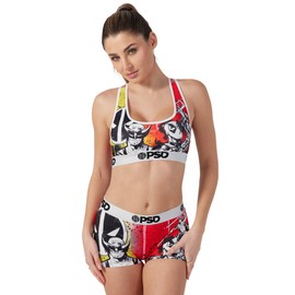 PSD Womens Deadpool Holysnik Sports Bra, Multi, M