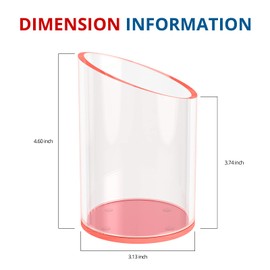 KOTEMON Pen Holder for Desk Organizer, Acrylic Makeup Brush Organizer Sanitizer Holder Pen and Pencil Holder for Office, Home, School, Neon Pink