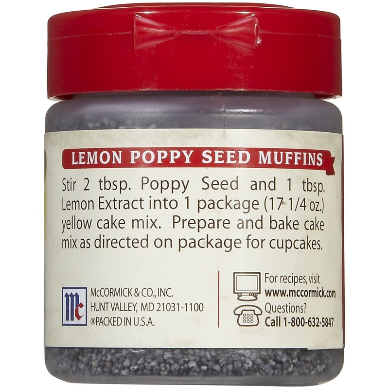 McCormick Poppy Seed, 1.25 oz, 2 pk