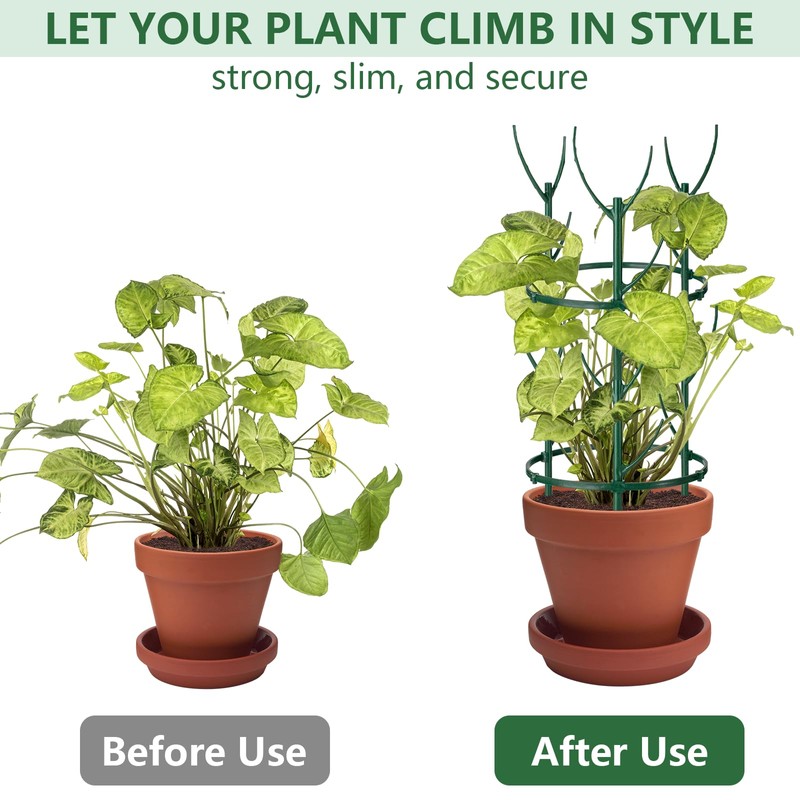 12 Pack Monstera Plant Support & Plant Cage Support Rings,Stackable