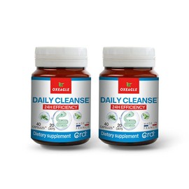 CRDT OXEAGLE Daily Cleanse Gentle Herbal Cleanse & Digestive Support Supplement  Made in France– 40 Capsules - Specification: 2 Bottles