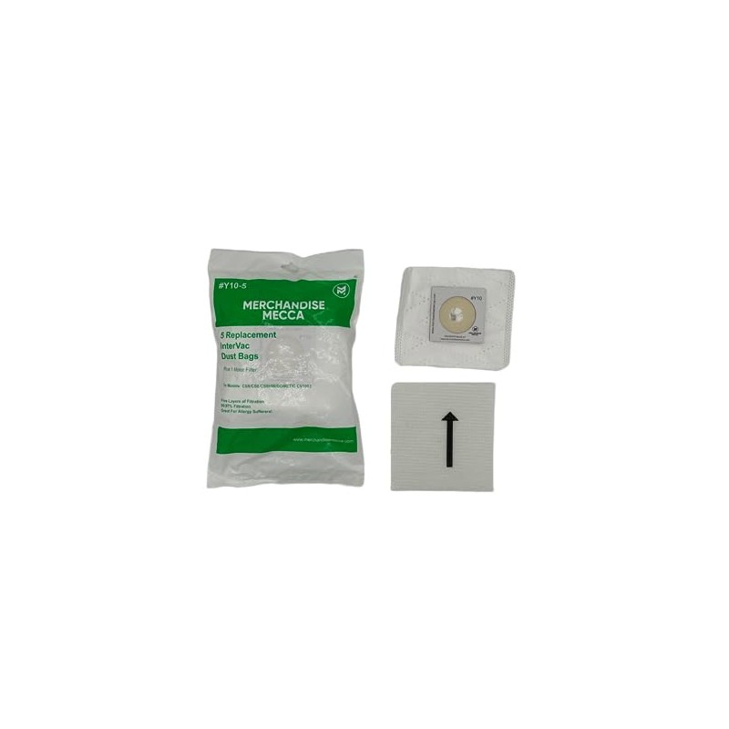 Premium Replacement Y10 Bags for Intervac Models CS-6, CS-8 &