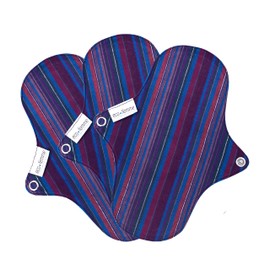 3 Piece Light Day Set South Indian Eco Femme Cloth Napkins, Washable Organic Cotton (Skin Color), Waterproof, 3-Layer Flannel Inside, GOTS Certified