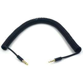 zdyCGTime Golden Plated 3.5mm 1/8 inch Audio Male to Male Jack 4 Pole Headset Mic & Stereo Audio Extension Cable 6.5Feet/2M 6.5Feet / 2M