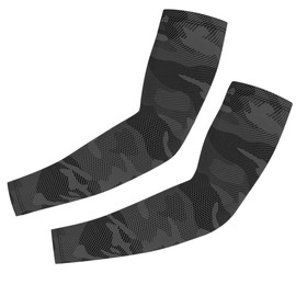 Cubatty Arm Sleeves, Cooling Sensation, Sun Protection, Men's, Women's, Cool, Smooth, Plain, Sweat Absorbent, Quick Drying, For Golf, Baseball, Running, Sports, Work, M, Camouflage Gray