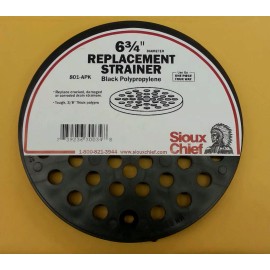 Sioux Chief Floor Drain Cover 6-3/4 " Dia x 3/8 " D Black