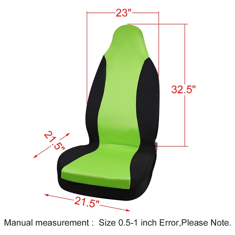sourcingmap High Back Bucket Auto Car Seat Cover,Polyester, Green