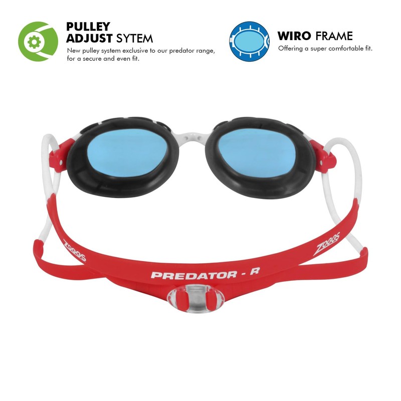 Zoggs 461037-WHRDTBLR Gafas de natación Predator Multicolor, Talla Única