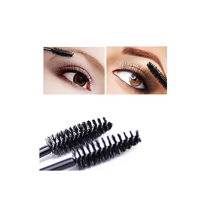 100pcs Disposable Eyelash Brushes for Eyebrows, Castor Oil, Mascara Sticks,