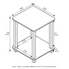 Furinno Simplistic Set of 2 End Table, French Oak Grey/Grey