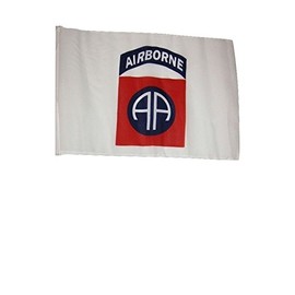 AES 12x18 12"x18" 82nd Airborne White Sleeve Flag Boat Car Garden