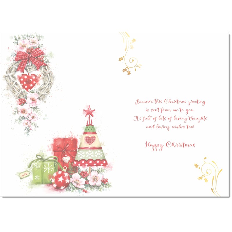doodlecards Someone Special Christmas Card Heart Decorations Medium Size Christmas