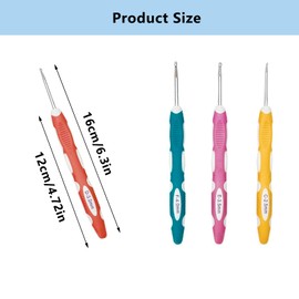 Cosyhav Crochet Hooks Set, Crochet Hook for Craft Knitting, Beginner Friendly Crochet Hooks,with Soft Grip Handles, Senior Friendly Weaving Tools for Arthritic Hands (2mm,3mm,3.5mm,4mm)