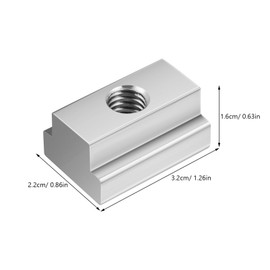 Mikinona 4pcs Slot Nuts for Truck Bed Rails Stainless Steel Fastening Accessories Heavy Duty Strength Easy Slide and Lock Installation Compatible with Truck Accessories