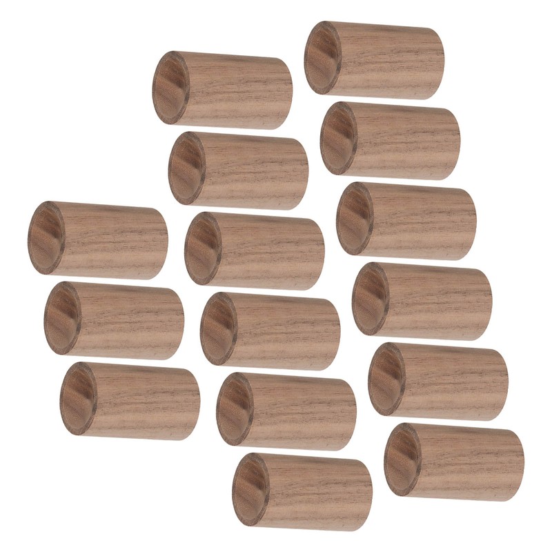 15pcs Essential Oil Car Diffuser Round Shape Simple Compact Walnut