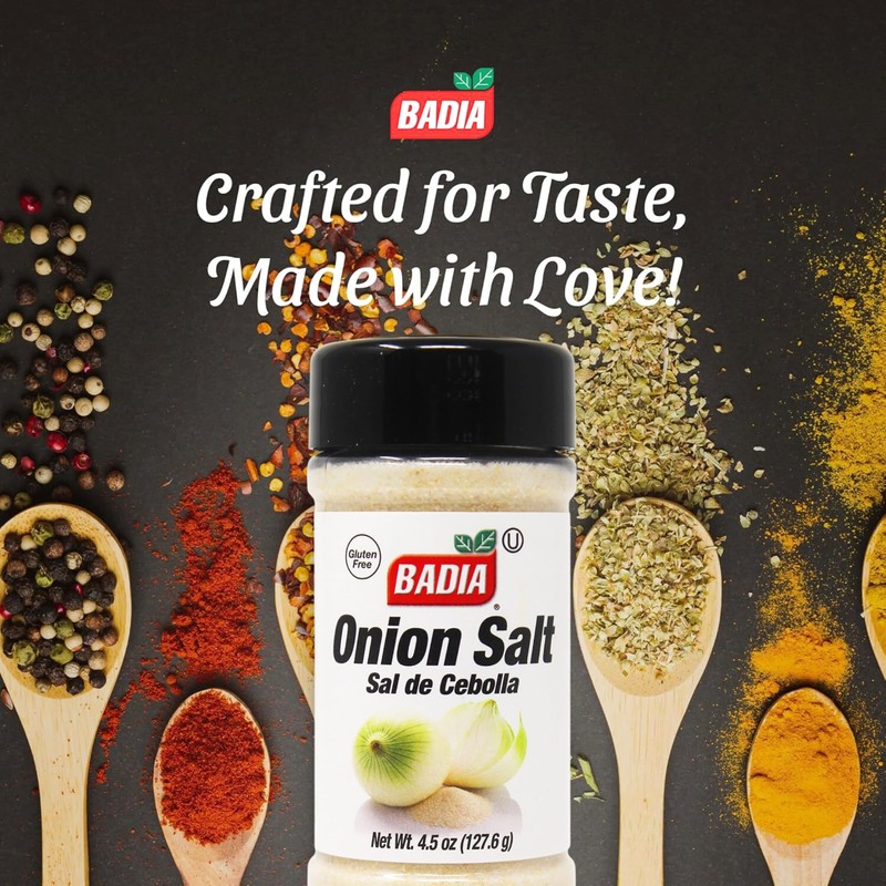 Badia Onion Salt, 4.5 oz – Rich Taste of Onion