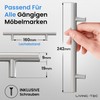 LIVING-TEC Stainless Steel Handle Round Hollow Brushed 160 mm (5,