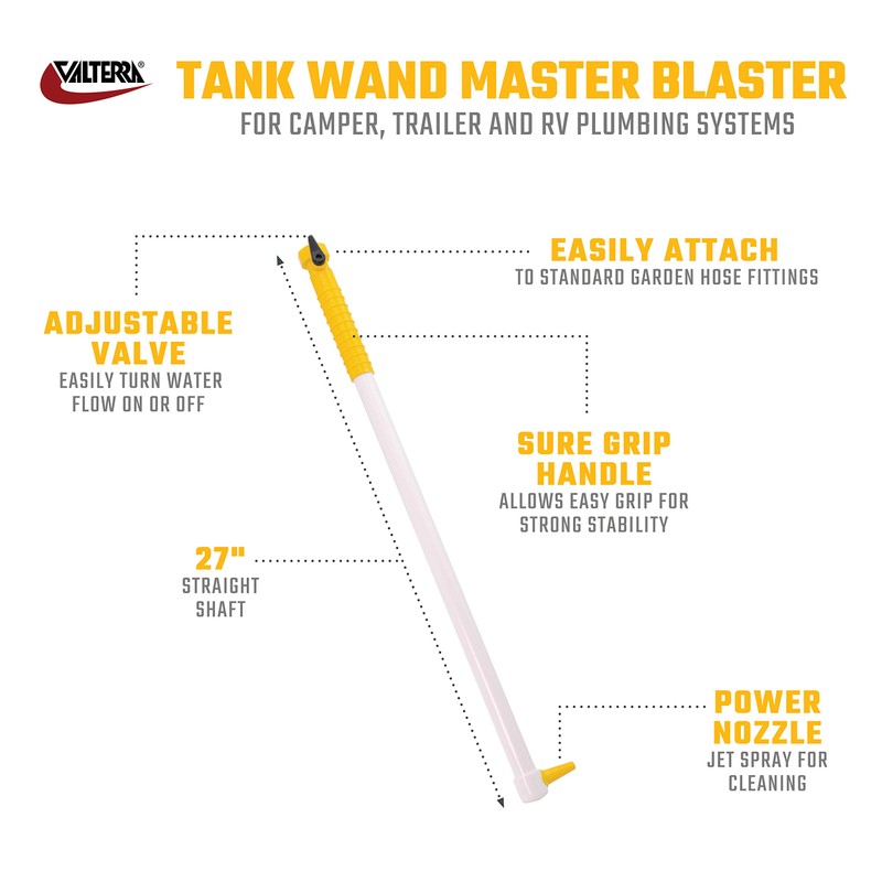Valterra A01-0184VP Master Blaster RV Tank Cleaning Wand with Power