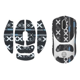 NOUKAJU Mouse Grip Tape Full Coverage for Alienware AW720M, Mouse Anti Slip Grip Tape,Self-Adhesive PreCut Sweat-Resistant Professional Mice Upgrade Kit(Black)