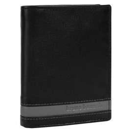 bruno banani Genuine Leather Wallet for Men and Women, RFID Protection, 8 Card Slots, Practical Compartments, Viewing Compartment for ID, Black, 021997, black, Standard size