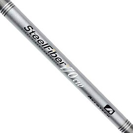 AeroTech SteelFiber i70 Iron Shafts - Senior Flex, Right Hand, Black/Silver, PW (36.5", 70gr)