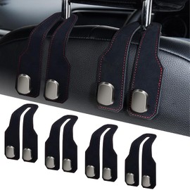 Gancho para Reposacabezas Auto, Organizador de Asiento Trasero 2026, Gancho Doble para Bolsas y Carteros, Organizador Trasero Para Carro, Autopartes Para Auto (Brown-2PC)